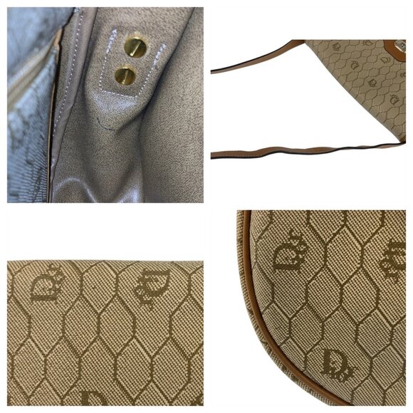 CHRISTIAN DIOR Vintage Brown Leather Shoulder Bag - Picture 5 of 10